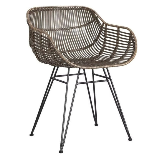 Bassett Mirror Ryanne Rattan Wrapped Dining Chair (Set Of 2)
