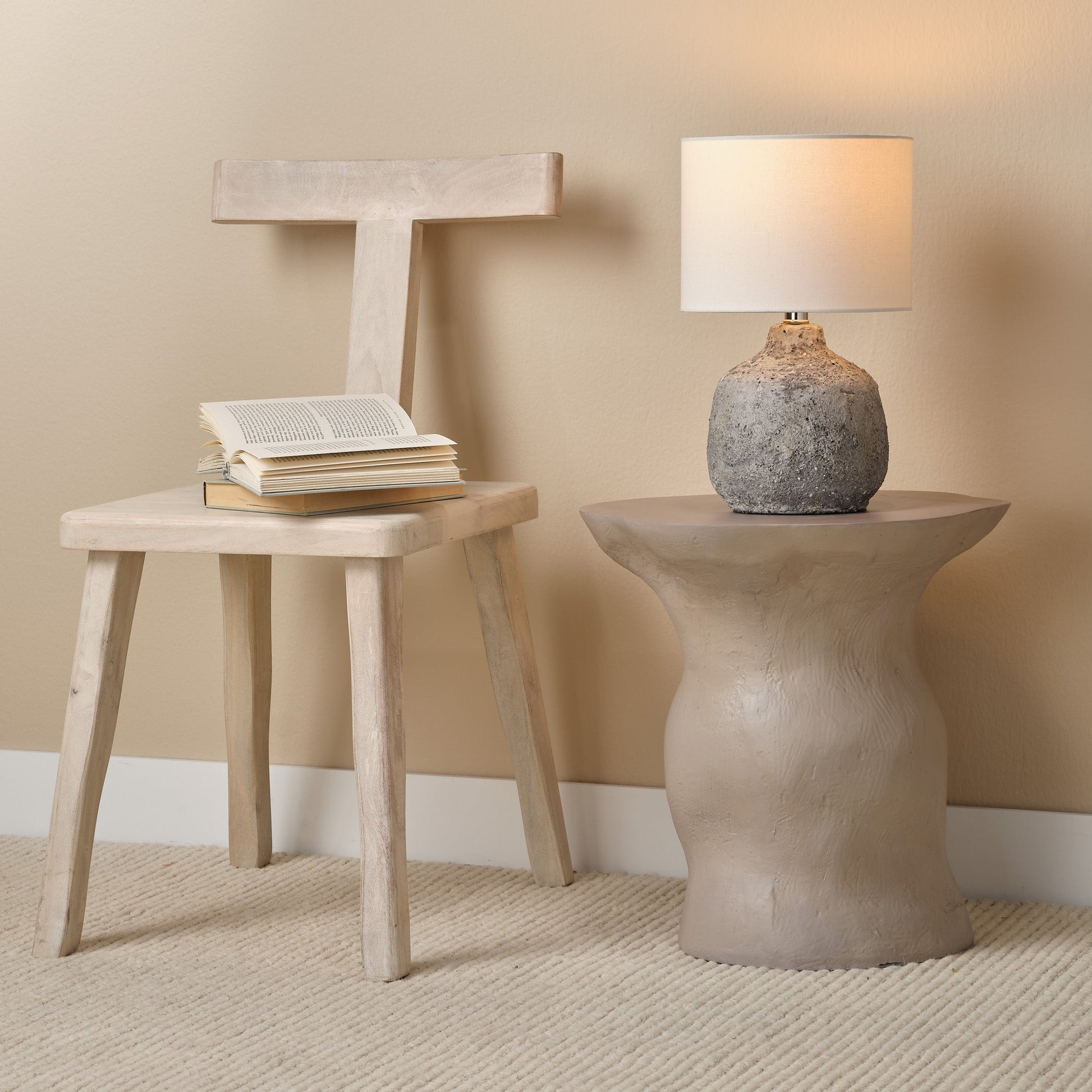 Sculpt Side Table - Brown-Side Tables-Jamie Young-Sideboards and Things