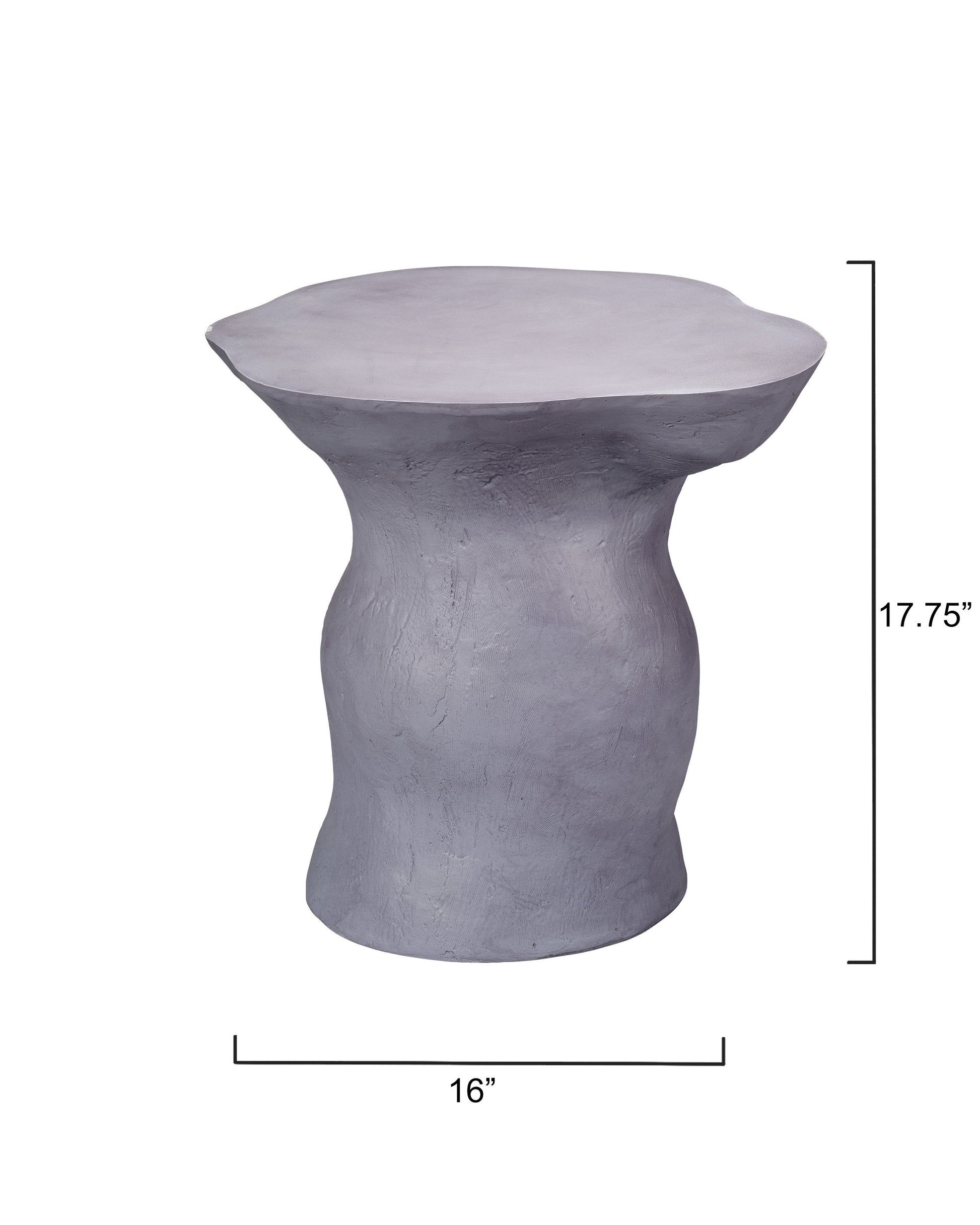 Sculpt Side Table - Steel Grey-Side Tables-Jamie Young-Sideboards and Things