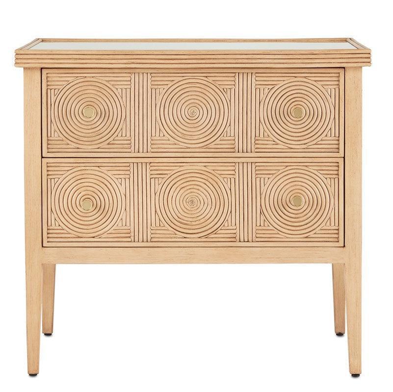 Sea Sand Brushed Brass Santos Chest Accent Cabinet Accent Cabinets Sideboards and Things By Currey & Co