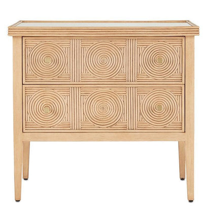 Sea Sand Brushed Brass Santos Chest Accent Cabinet Accent Cabinets Sideboards and Things By Currey & Co