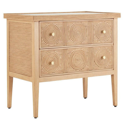 Sea Sand Brushed Brass Santos Chest Accent Cabinet Accent Cabinets Sideboards and Things By Currey & Co