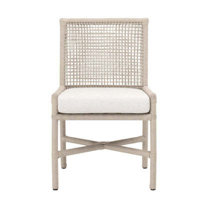 Essentials For Living Seaside Rope Weave Olefin Fabric Outdoor Dining Chair Set of 2