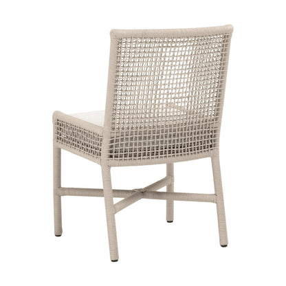 Essentials For Living Seaside Rope Weave Olefin Fabric Outdoor Dining Chair Set of 2