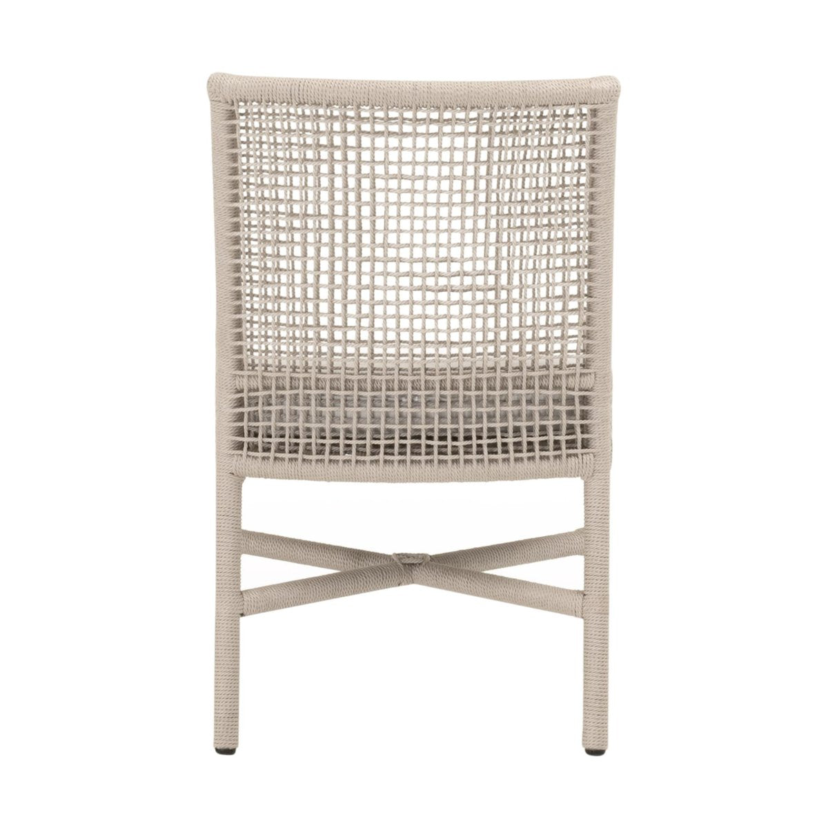 Essentials For Living Seaside Rope Weave Olefin Fabric Outdoor Dining Chair Set of 2