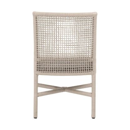 Essentials For Living Seaside Rope Weave Olefin Fabric Outdoor Dining Chair Set of 2