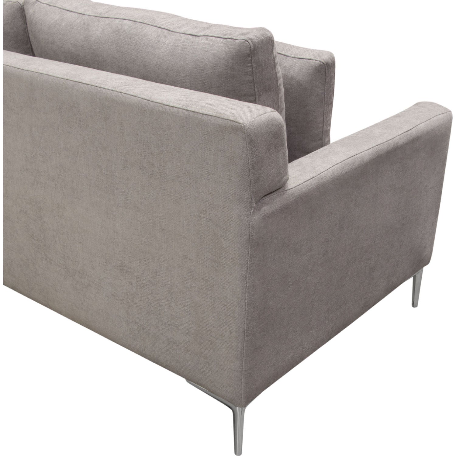 Seattle Loose Back Loveseat in Grey Polyester Fabric-Sofas & Loveseats-Diamond Sofa-Sideboards and Things 