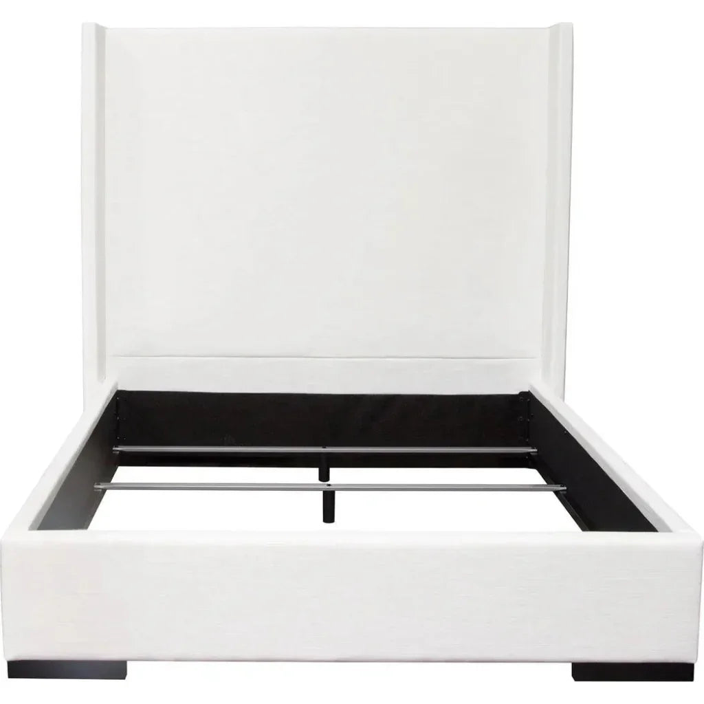 Diamond Sofa Seattle White Linen Queen Bed Frame