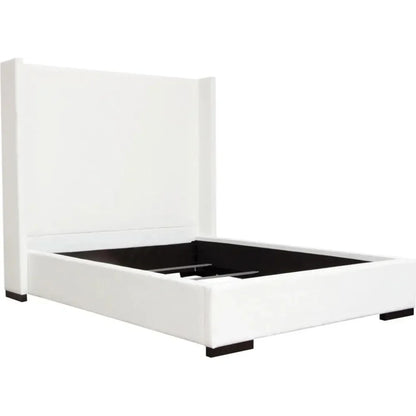 Diamond Sofa Seattle White Linen Queen Bed Frame