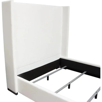 Diamond Sofa Seattle White Linen Queen Bed Frame