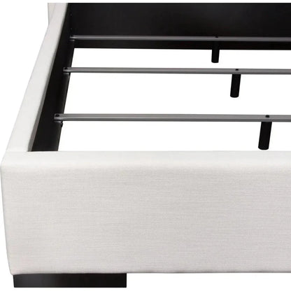 Diamond Sofa Seattle White Linen Queen Bed Frame