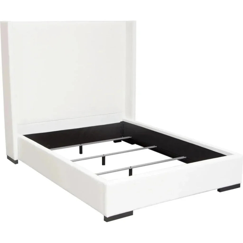Diamond Sofa Seattle White Linen Queen Bed Frame