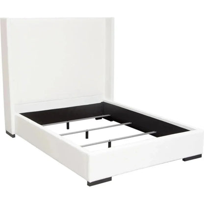 Diamond Sofa Seattle White Linen Queen Bed Frame