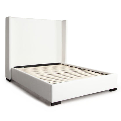 Diamond Sofa Seattle White Performance Fabric Bed with Mattress Platform