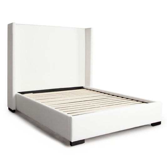 Diamond Sofa Seattle White Performance Fabric Bed with Mattress Platform