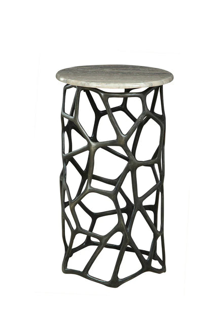 Sebastian Marble Topped Round End Table