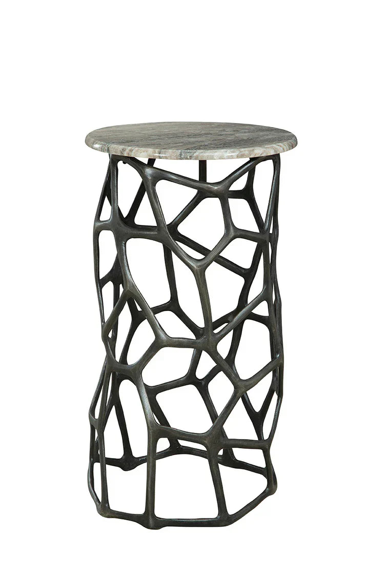 Sebastian Marble Topped Round End Table