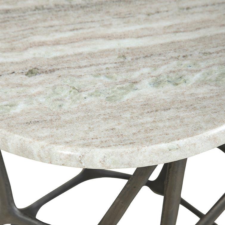 Sebastian Marble Topped Round End Table