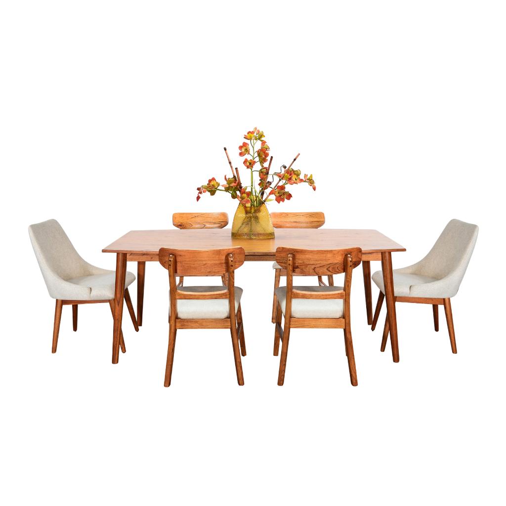Sunny D Sedona 7-Piece Wooden Dining Set