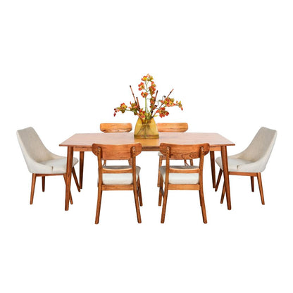 Sunny D Sedona 7-Piece Wooden Dining Set
