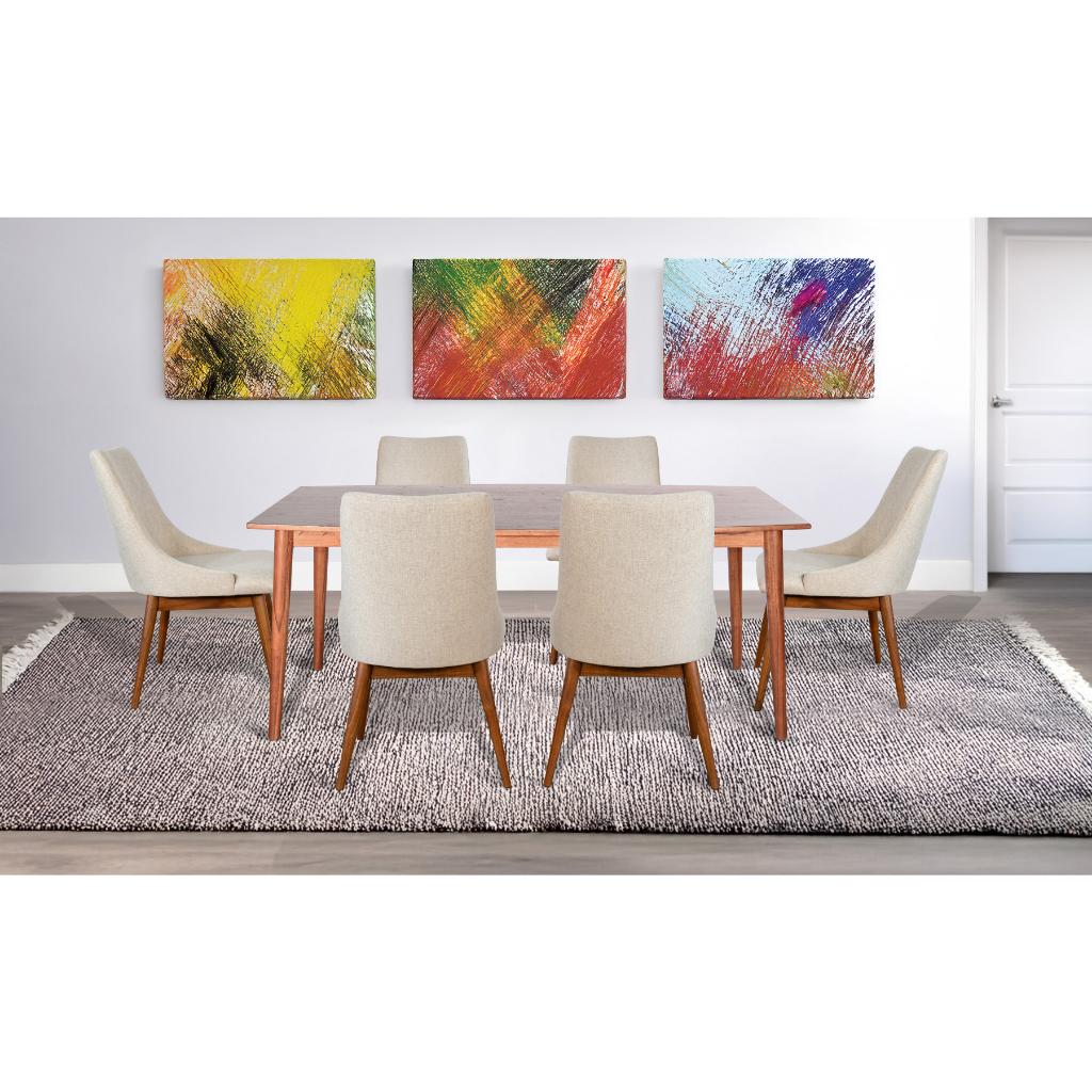 Sunny D Sedona Mid-Century Wood Dining Set