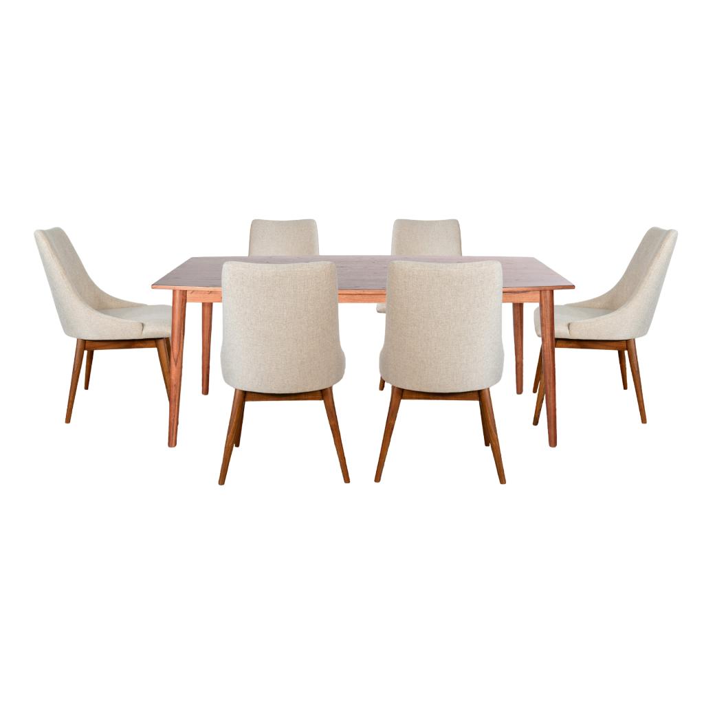 Sunny D Sedona Mid-Century Wood Dining Set
