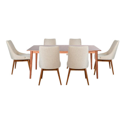 Sunny D Sedona Mid-Century Wood Dining Set