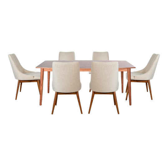 Sunny D Sedona Mid-Century Wood Dining Set