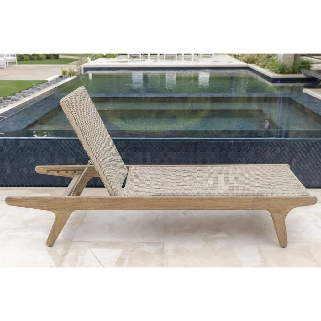 Sedona Modern Teak Outdoor Lounge Chaise -- view 4