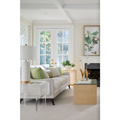 Chelsea House Seed Glass Top Rectangular Side Table