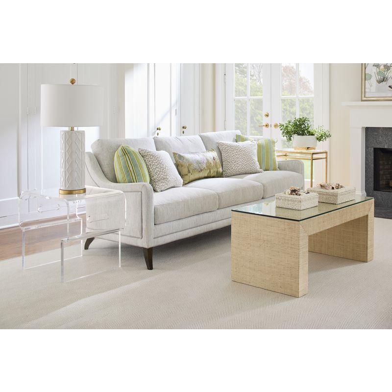 Chelsea House Seed Glass Top Rectangular Side Table