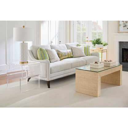 Chelsea House Seed Glass Top Rectangular Side Table
