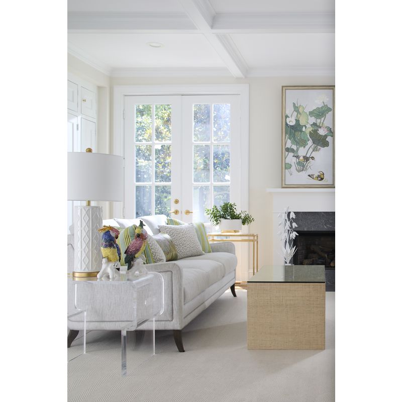 Chelsea House Seed Glass Top Rectangular Side Table