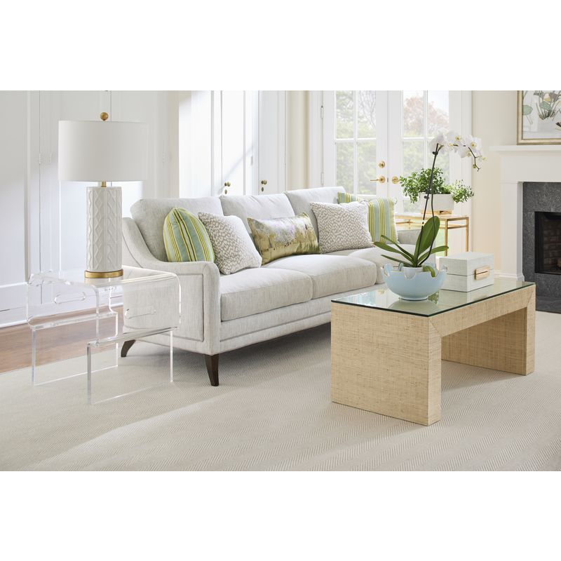 Chelsea House Seed Glass Top Rectangular Side Table