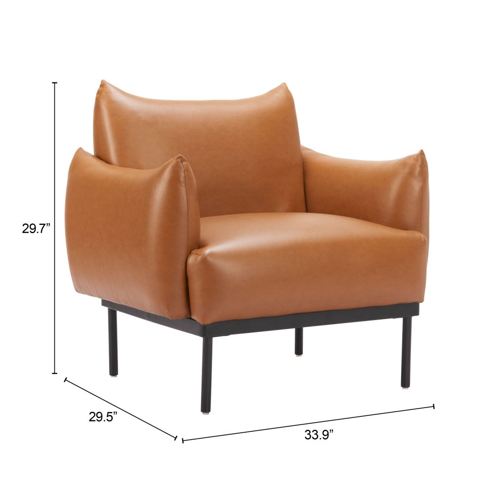 Zuo Modern Sekil Faux Leather Club Chair