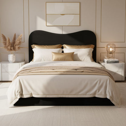 Zuo Modern Sele Black Velvet Modern Bed