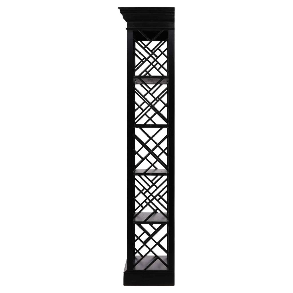 Selma Bamboo Hand-Applied Black Etagere