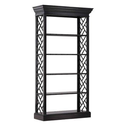 Selma Bamboo Hand-Applied Black Etagere
