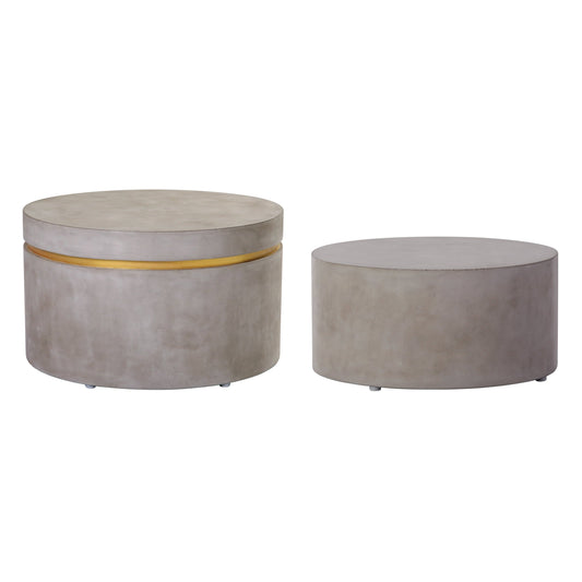 Serendipity Ring Accent Table Set - Slate Gray Outdoor End Tables-Outdoor Side Tables-Seasonal Living-Sideboards and Things