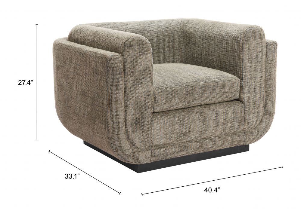 Zuo Modern Sereneu Chenille Fabric Club Chair