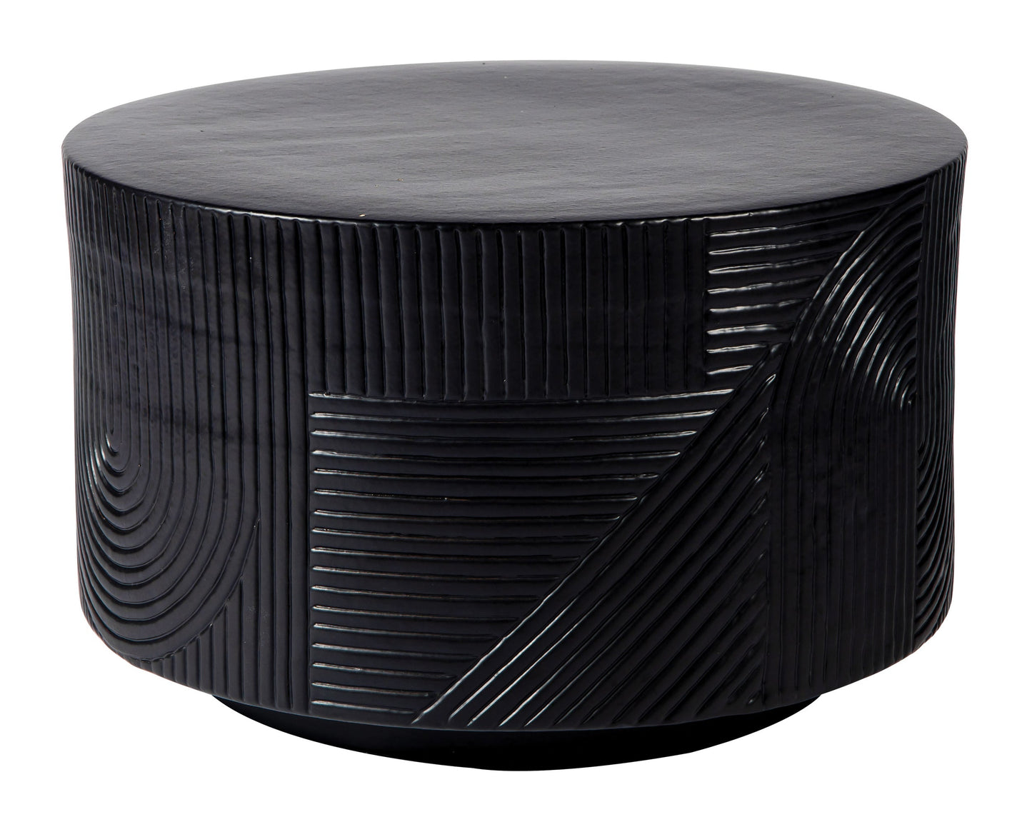 Serenity Textured Round Table 24" - Black Outdoor Accent Table-Outdoor Side Tables-Seasonal Living-Sideboards and Things