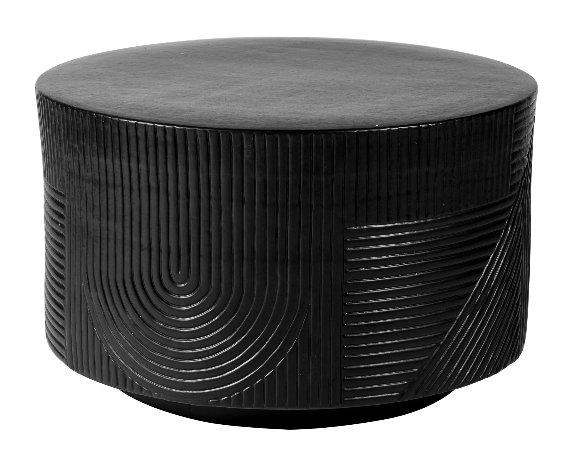 Serenity Textured Round Table 24" - Black Outdoor Accent Table-Outdoor Side Tables-Seasonal Living-Sideboards and Things