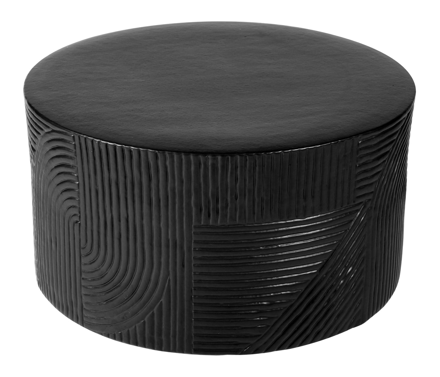 Serenity Textured Round Table 24" - Black Outdoor Accent Table-Outdoor Side Tables-Seasonal Living-Sideboards and Things