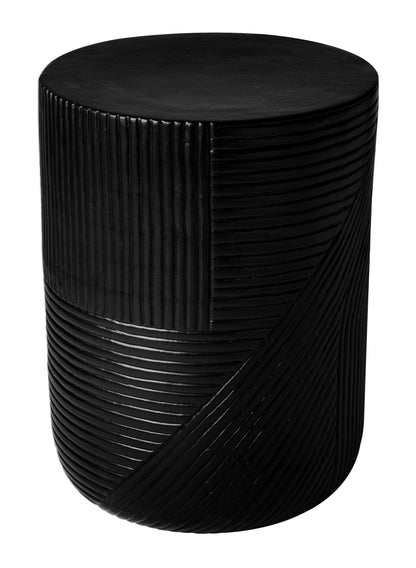 Serenity Textured Side Table 14" Black Outdoor Accent Table-Outdoor Side Tables-Seasonal Living-Sideboards and Things