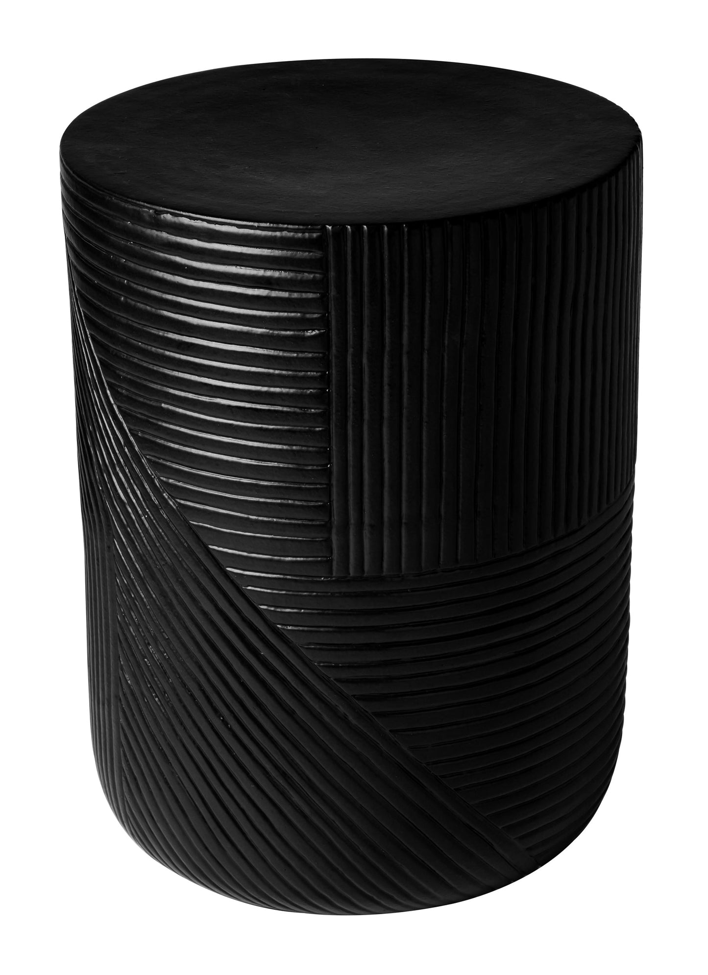 Serenity Textured Side Table 14" Black Outdoor Accent Table-Outdoor Side Tables-Seasonal Living-Sideboards and Things