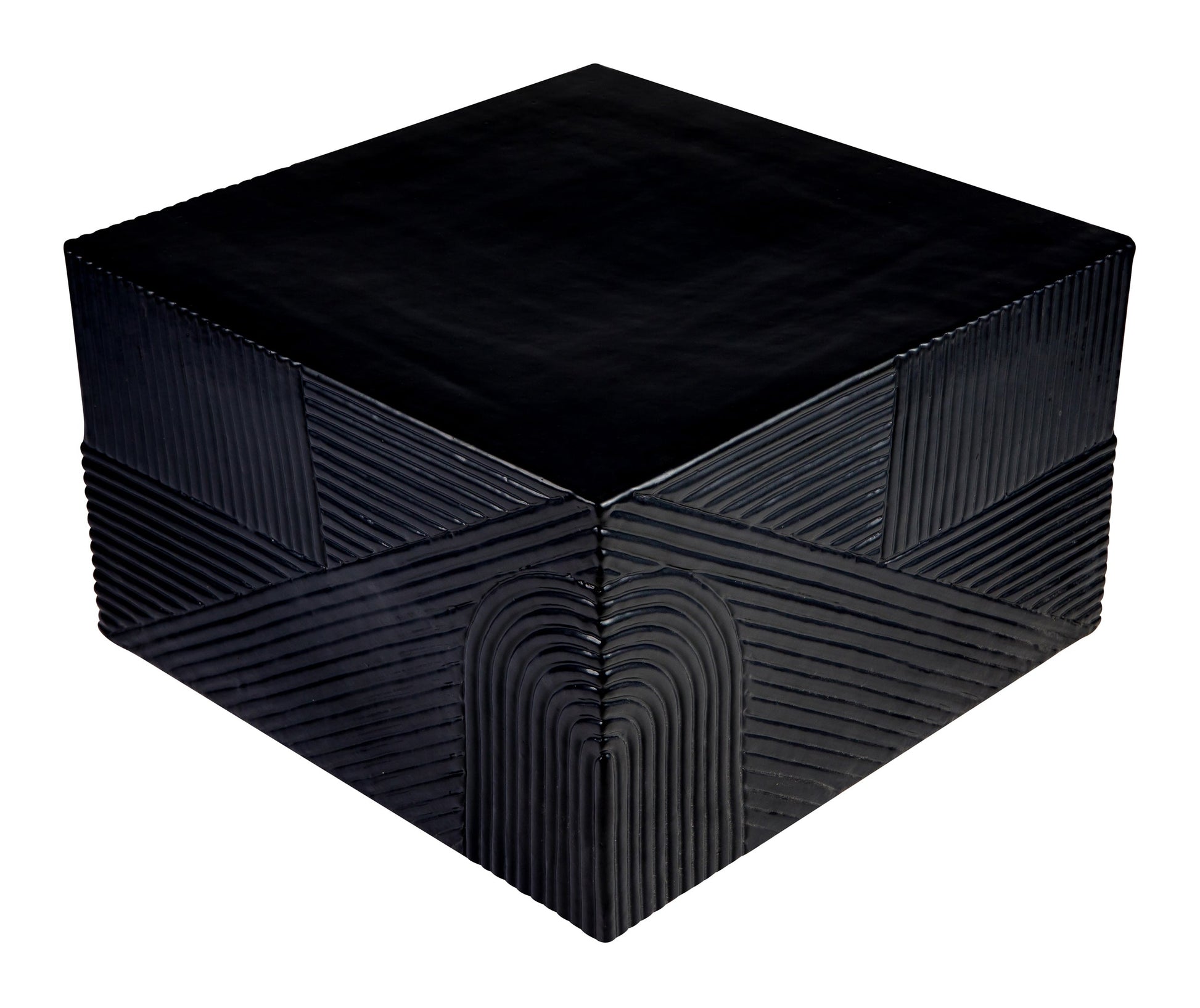 Serenity Textured Square Table 24" - Black Outdoor Accent Table-Outdoor Side Tables-Seasonal Living-Sideboards and Things