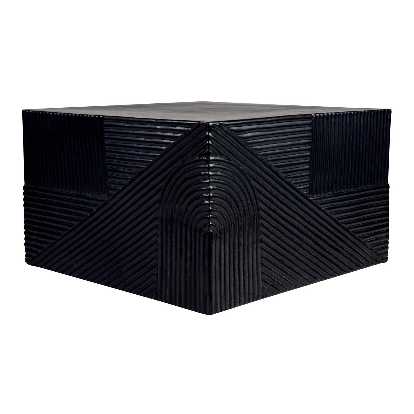 Serenity Textured Square Table 24" - Black Outdoor Accent Table-Outdoor Side Tables-Seasonal Living-Sideboards and Things