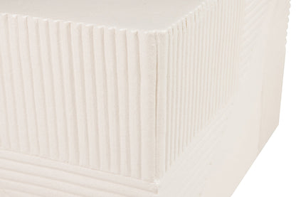 Serenity Textured Square Table 24" - White Outdoor Accent Table-Outdoor Side Tables-Seasonal Living-Sideboards and Things