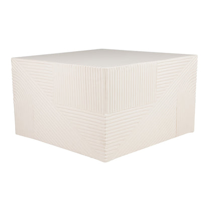 Serenity Textured Square Table 24" - White Outdoor Accent Table-Outdoor Side Tables-Seasonal Living-Sideboards and Things