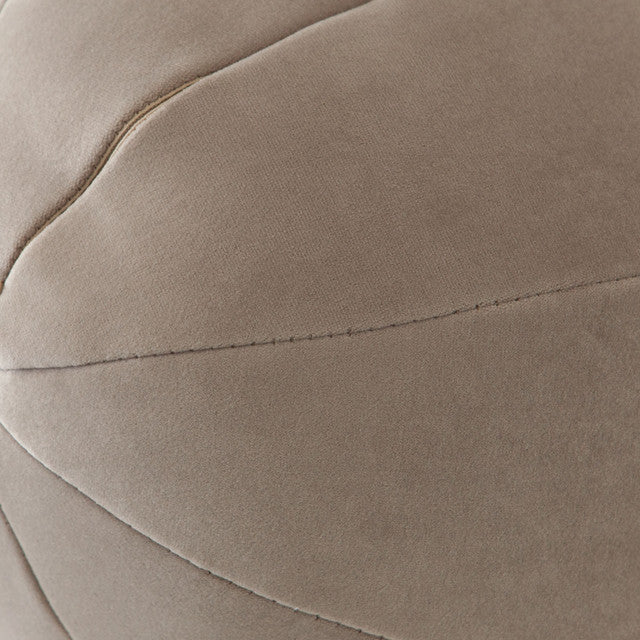 Set of (2) 10" Round Accent Pillows in Mink Tan Velvet-Throw Pillows-Diamond Sofa-Sideboards and Things 